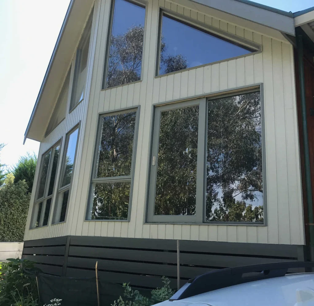 Gable cladding and window frames