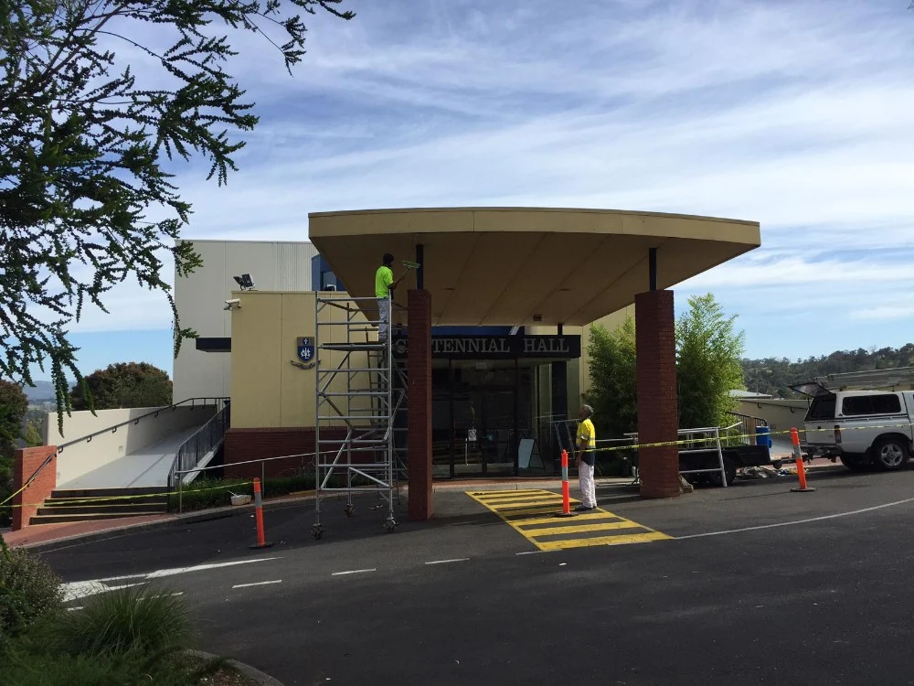 Entrance canopy repaint